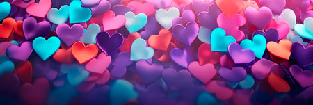 Background with hearts and valentines for Valentine's Dayの素材