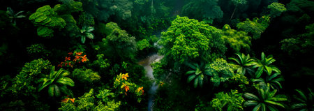 forests and jungles shot from a bird's eye view, the beauty of nature.の素材