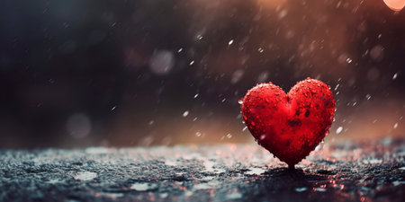 lovely grunge background with heart on the theme of Valentine's day, romantic backgroundの素材