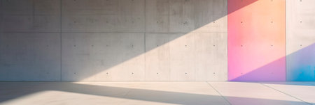 abstract architectural background capturing the interplay of light and shadow on a stark concrete wall Generative AIの素材