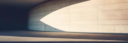 abstract architectural background capturing the interplay of light and shadow on a stark concrete wall Generative AIの素材