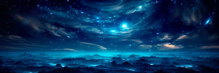 abstract backgrounds and bokeh, featuring a dazzling starry night that sets the stage for a memorable New Year's Eve. Generative AIの素材