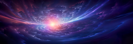 Dreamlike Astral Whirlwind composed of dreamlike fractals and a central starburst, evoking a sense of wonder. Generative AIの素材