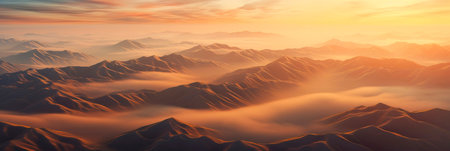 aerial view concept of a mountain range, showing the natural beauty and intricate patterns created by peaks and valleys.の素材