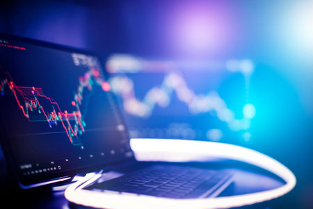 Economy trends background for business idea and all art work design.の写真素材