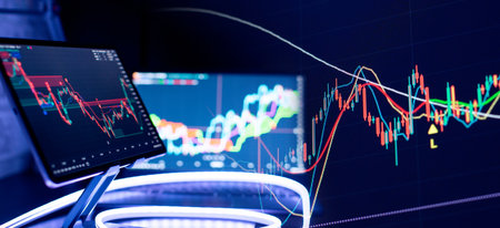 Planning and strategy financial portfolio and assets manager analyzing . financial and bankingの写真素材