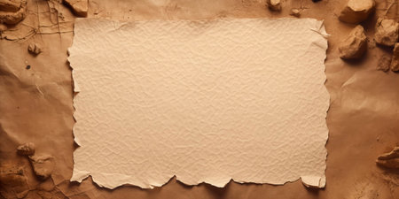 with cut corners of white kraft paper giving a rustic look and handmade feel. Generative AIの素材
