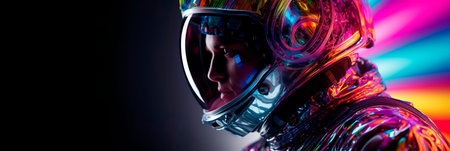 programmer in a space-age suit, symbolizing the future of coding in space technology. Generative AIの素材