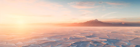 Inspired by the vast and flat patterns of salt marshes, conveys a unique landscape, Generative AIの素材