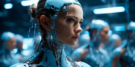 artificial intelligence automating business processes, showcasing efficiency and innovation in the technology sector.Generative AIの素材