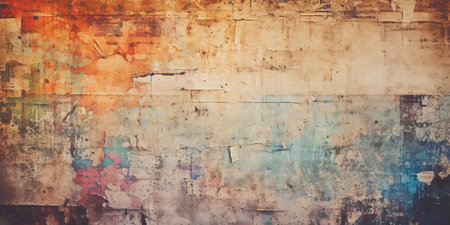 faded wallpaper, aged newsprint texture as backgroundの素材