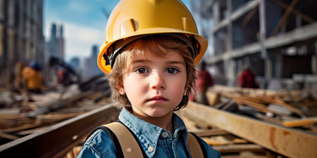 children of aspiring architects studying projects, drawings and construction sites,の素材