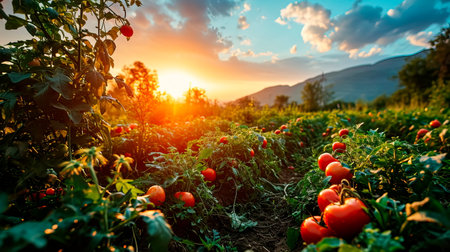 farmers adopting sustainable and eco-friendly practices during spring planting, focusing on environmental consciousness.の素材