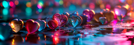 hearts background for Valentine's Day, adding a dynamic element to the festive background.の素材