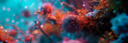 the world of microbes and viruses to study their structure and evolution.の素材