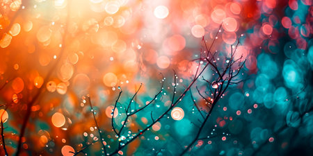 background filled with bokeh, with abstract elements, combining softness and sophistication. Generative AIの素材