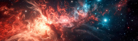 Celestial canvas with stars forming intricate patterns and constellations. Generative AIの素材
