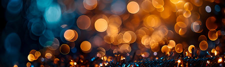 seamless pattern with bokeh lights forming a mesmerizing and repeating background, concept. Holiday festival background: sparkling circle illuminated with festive display. Generative AIの素材
