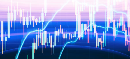 Electronic virtual platform showing trends and stock market