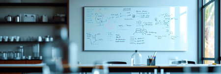 board with short notes and diagrams highlighting clarity of educational conceptsの素材