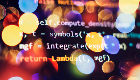 Python code computer screen. Mobile application designの写真素材