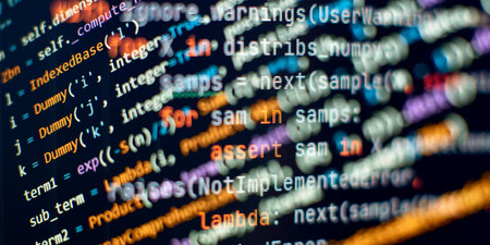 Programming code background. Software developer programming code. Website programming code.