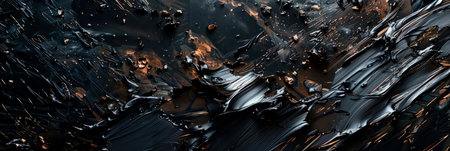 abstract texture of black painting, emphasizing the raw emotions conveyed through brushstrokes and palette knife marks. Generative AIの素材