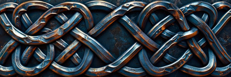 pattern featuring Celtic knotwork, characterized by interwoven lines and intricate geometric shapes from ancient Celtic art and metalwork. Generative AIの素材