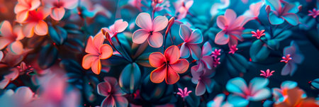 A background filled with vibrant and colorful flowers, evoking the beauty and freshness of springtime blooms. Generative AIの素材