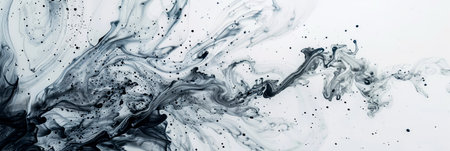 marble surface with subtle ink swirls and paint splattersの素材