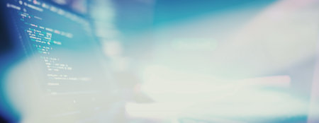 Digital technology industry concept development of programming and coding