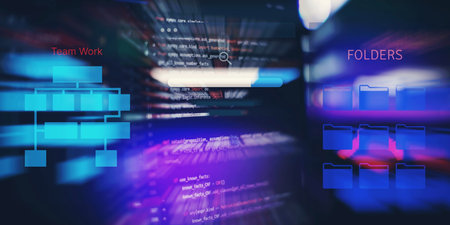 Program listing Abstract background and coding technology background