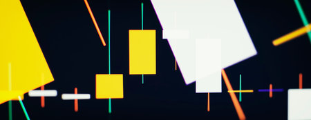 Business or Trading crypto currency technical price with indicator on chart screen trendの写真素材