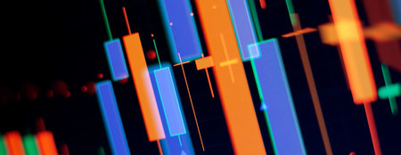 Business or Trading crypto currency technical price with indicator on chart screen trendの写真素材