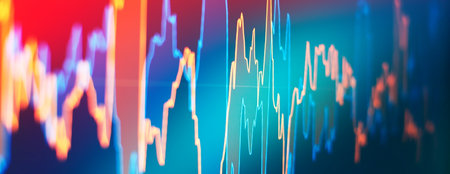 Candle stick graph chart of stock market investment trading.の写真素材