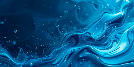 Abstract background with fluid shapes and Celebrate World Oceans Day. Generative AIの素材