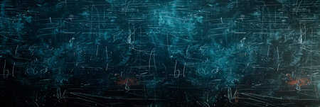 A classic chalkboard background with chalk scribbles and doodles, evoking a sense of nostalgia and traditional learning. Generative AIの素材