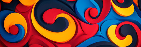 luxurious geometry shapes swirl together in a mesmerizing pattern, symbolizing harmony and balance. Generative AIの素材