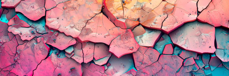 Shattered geometric shards, bold contrasting colors, abstract fragmented design. Generative AIの素材