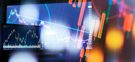 Economy trends background for business idea and all art work design. Abstract financeの写真素材