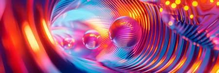 An abstract background with optical illusions and geometric patterns. Generative AIの素材