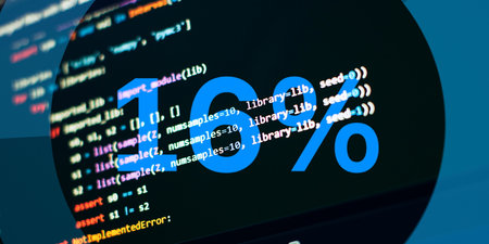 Coding script text on screen. Notebook closeup photo.の写真素材