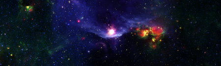 abstract background with night sky and stars. Panorama view universe space shot of milky way galaxy with stars on a night sky background.の写真素材