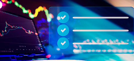 Background of economic trends for business ideas and trading on stock exchanges.