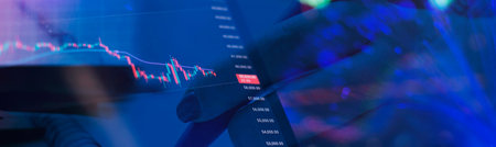Background of economic trends for business ideas and trading on stock exchanges.
