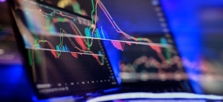 business market analysis concept. Business financial or stock market background.
