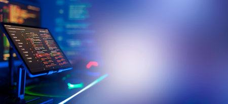 Computer screens program for encrypting and decrypting data using alternative technologies.