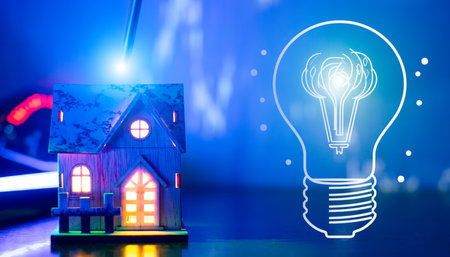 market or forex trading graph and candlestick chart suitable for financial investment concept.の写真素材