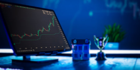 Real Estate and Financial Success 2025 Stock Market Trends, Investment Growth, and Symbolicの写真素材