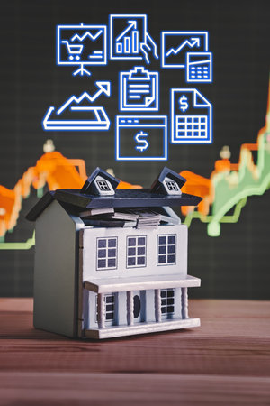 2025 housing market analytics and financial growth visualization: real estate insights and data-drivenの写真素材